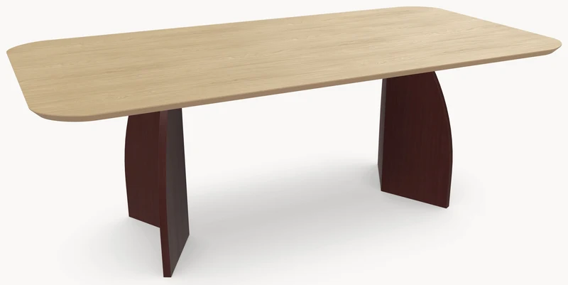 HPL eettafel Casella Oak Light Natural - Recht Rond - V eiken - Japandi