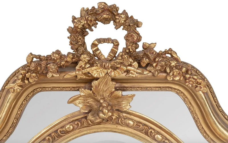 Casa Padrino Barock Spiegel Gold 90 x H 120 cm - Wandspiegel Antik Stil Wohnzimmermöbel