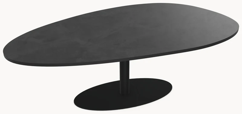 HPL eettafel Dark Concrete - Kiezel A - Sol metaal