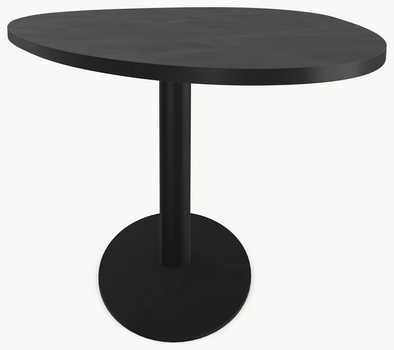 HPL eettafel Dark Concrete - Kiezel A - Sol metaal