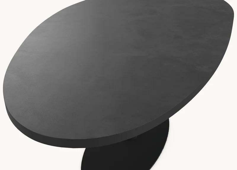 HPL eettafel Dark Concrete - Kiezel A - Sol metaal