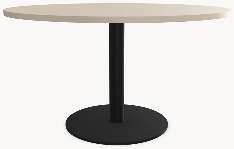 HPL eettafel Oatmeal Beige - Rond - Sol D10 metaal