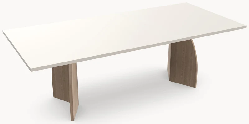 HPL eettafel Seashell - Recht - V eiken - Japandi