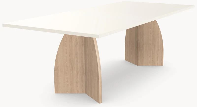 HPL eettafel Seashell - Recht - V eiken - Japandi
