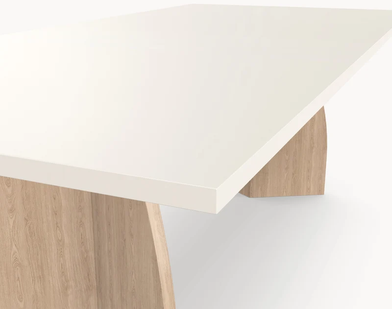 HPL eettafel Seashell - Recht - V eiken - Japandi