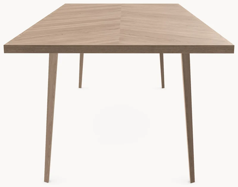 Visgraat eiken eettafel - Recht - Triangle Eiken