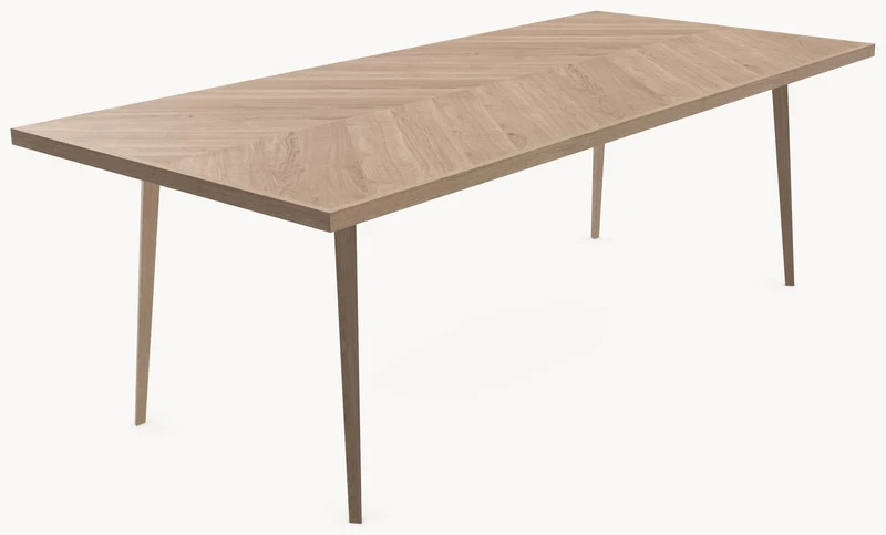 Visgraat eiken eettafel - Recht - Triangle Eiken
