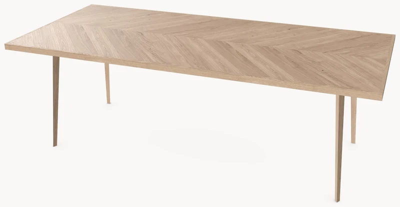Visgraat eiken eettafel - Recht - Triangle Eiken