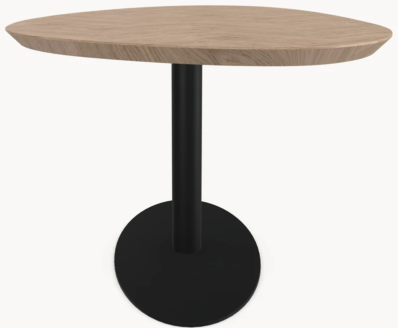 Visgraat eiken eettafel - Kiezel B - Sol metaal