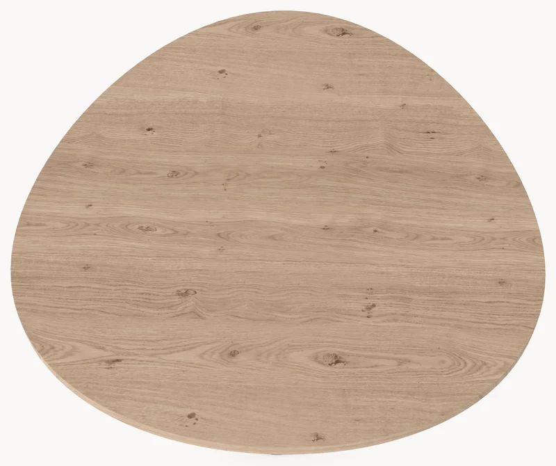 Eiken massief eettafel - Organisch Rond - Sol Eiken - Japandi