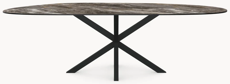 Keramiek eettafel Orobico Luxe - Organisch B - Matrix Metaal