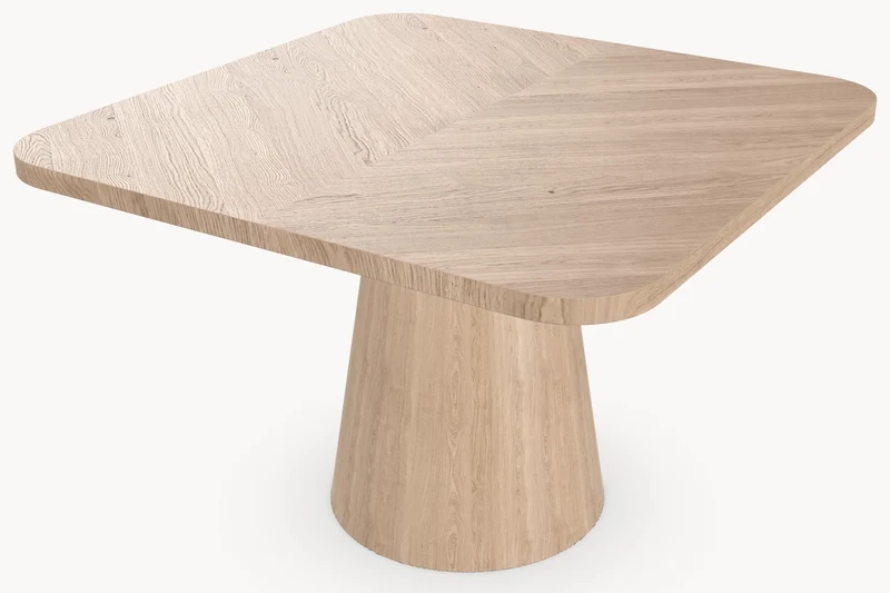 Visgraat eiken eettafel - Vierkant - Cone Eiken
