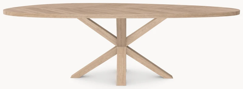 Visgraat eiken eettafel - Kiezel B - Matrix Eiken