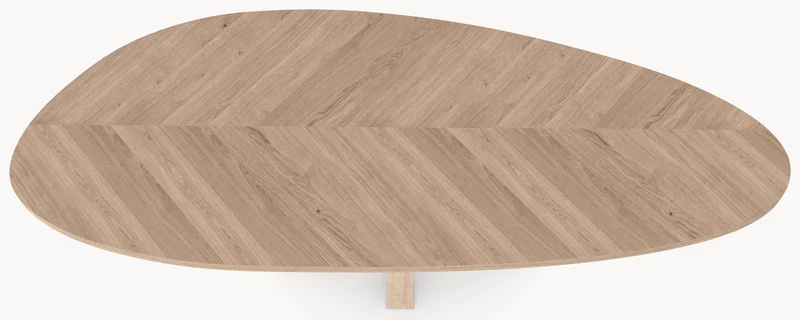 Visgraat eiken eettafel - Kiezel B - Matrix Eiken
