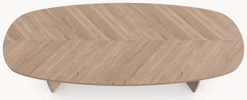 Visgraat eiken eettafel - Deens Recht - V Eiken