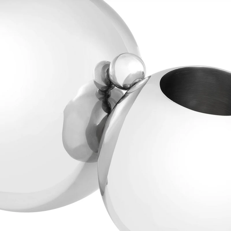 Casa Padrino Designer Edelstahl Flaschenhalter Silber 45 x 25,5 x H. 25,5 cm - Flaschenhalter für 2 Flaschen - Luxus Accessoires