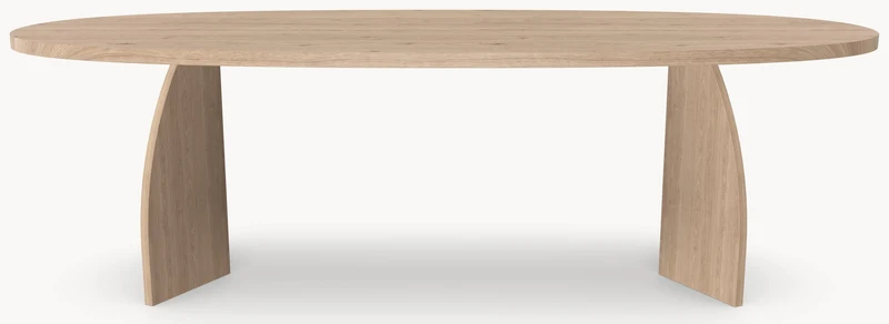 Eiken massief eettafel - Deens Rond - V eiken