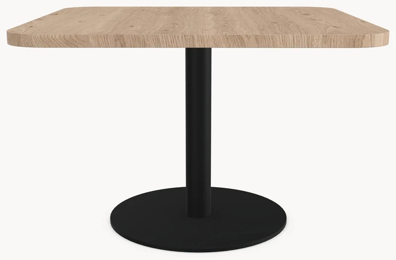 Eiken massief eettafel - Vierkant - Sol Metaal