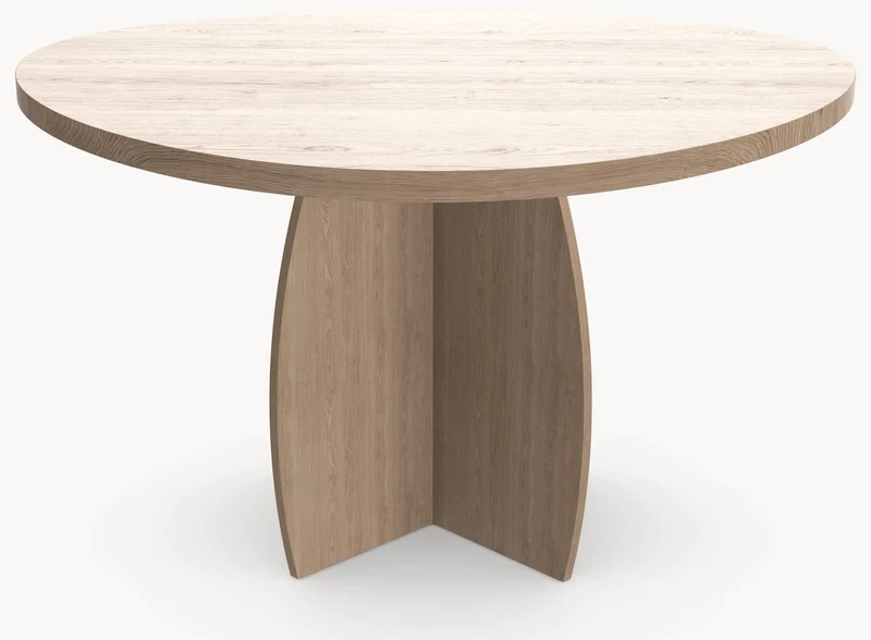 Eiken massief eettafel - Organisch Rond - Tullip eiken Eiken