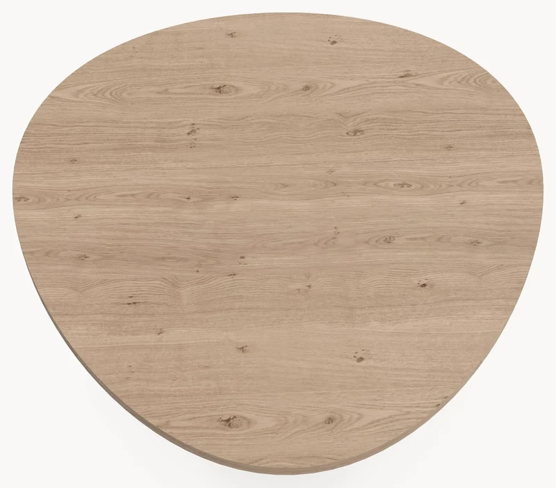 Eiken massief eettafel - Organisch Rond - Tullip eiken Eiken