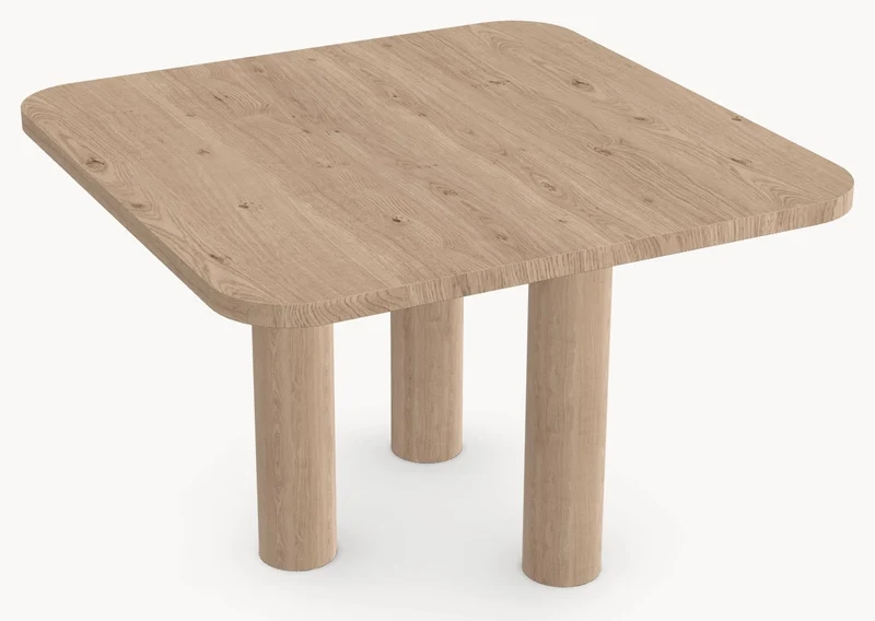 Eiken massief eettafel - Vierkant - Pole Eiken
