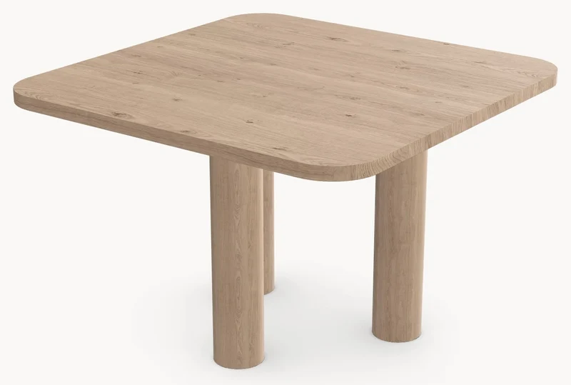 Eiken massief eettafel - Vierkant - Pole Eiken