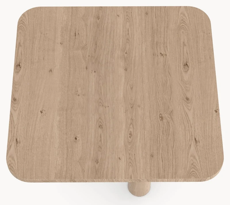 Eiken massief eettafel - Vierkant - Pole Eiken