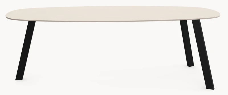 Keramische tafel Paladium Ivory - Deens Ovaal - Trias