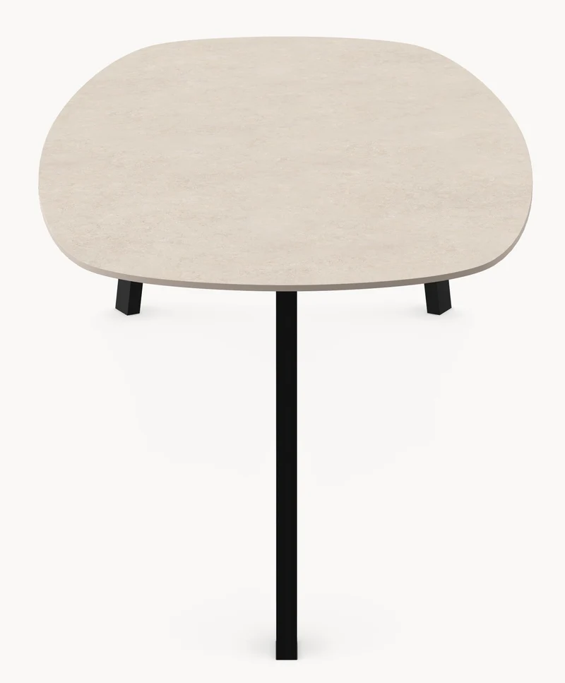 Keramische tafel Paladium Ivory - Deens Ovaal - Trias