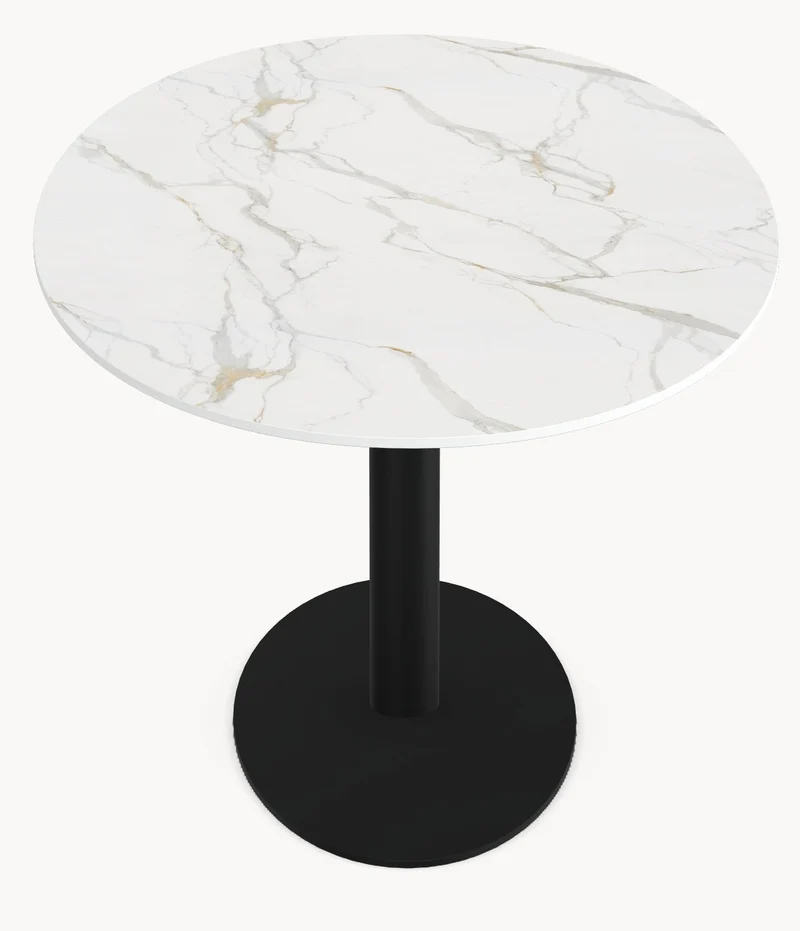 Keramische tafel Calacatta Oro - Ovaal - Ossy onderstel