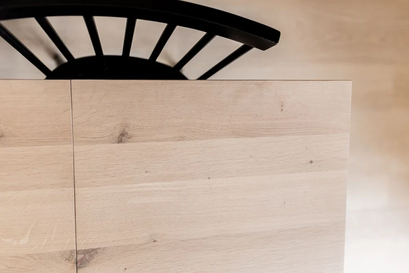 Verlengbare rechte eiken eettafel