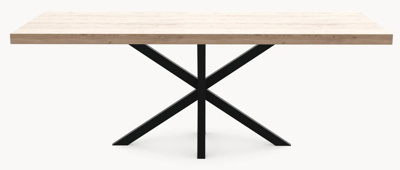 Eiken eettafel - Recht - Matrix onderstel