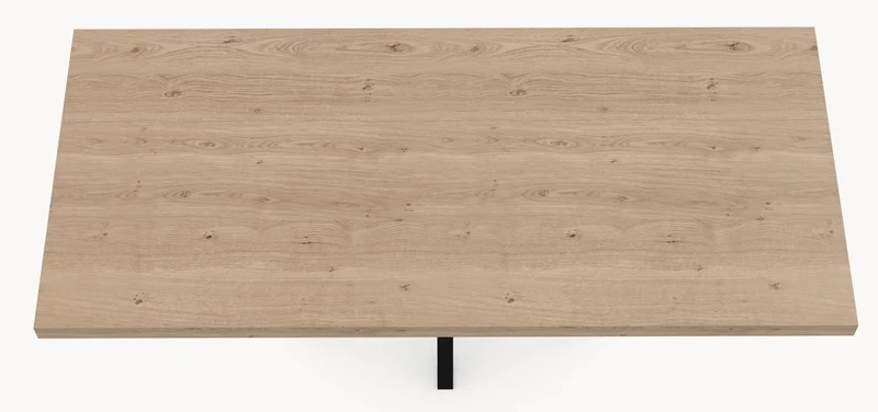 Eiken eettafel - Recht - Matrix onderstel
