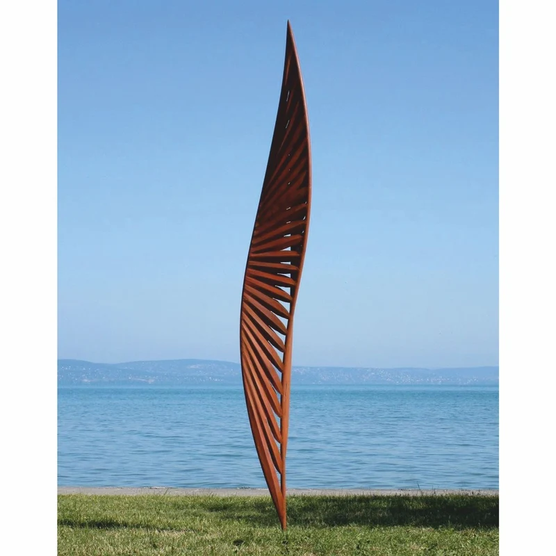 Casa Padrino Luxus Garten Deko Stahl Skulptur Rost H. 400 cm - Garten Skulpturen