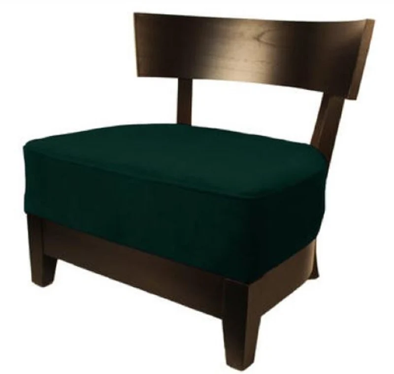 Casa Padrino Luxus Lounge Club Sessel Dunkelgrün / Dunkelbraun 73,5 x 66 x H. 74 cm - Luxus Kollektion
