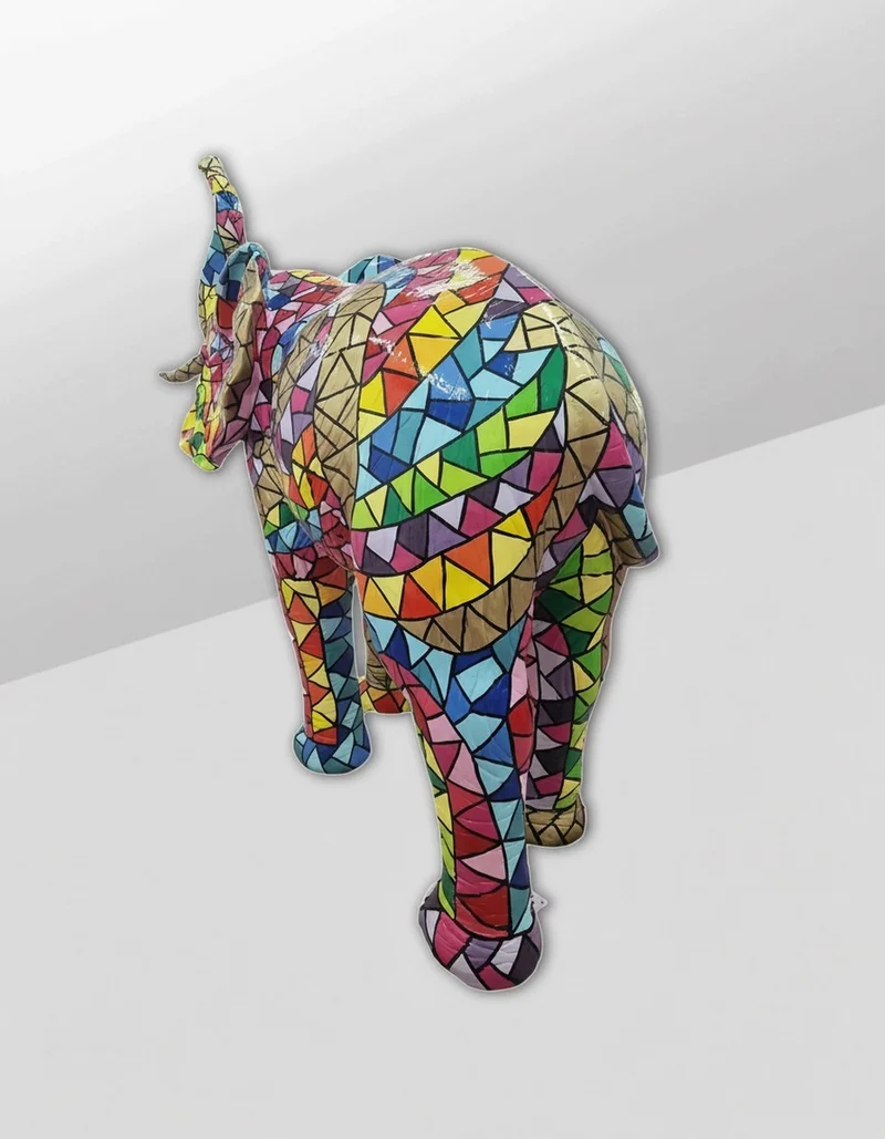 Casa Padrino Luxus Deko Skulptur Elefant H. 160 cm - Riesige Gartenskulptur - Lebensgroße Skulptur - XXL Deko Skulptur - XXL Deko Figur