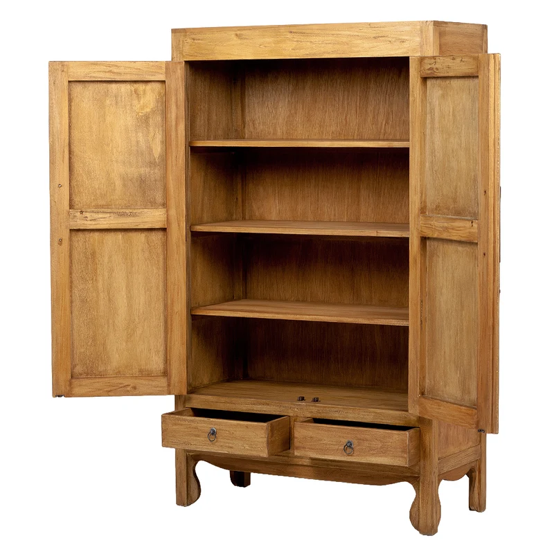 Hochzeitsschrank ASIA Antik Natural ca. H175cm Massivholz