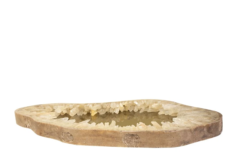Casa Padrino Luxus Wandspiegel Gold 50 x 5 x H. 80 cm - Wandspiegel mit Rahmen aus Naturquarz und goldfarbenem Spiegelglas - Luxus Deko Accessoires