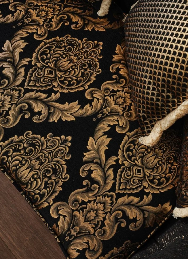 Casa Padrino Luxus Barock Wohnzimmer Set Braun / Schwarz / Gold - 2 Sofas & 2 Sessel & 1 Couchtisch & 2 Beistelltische - Wohnzimmer Möbel im Barockstil - Edel & Prunkvoll