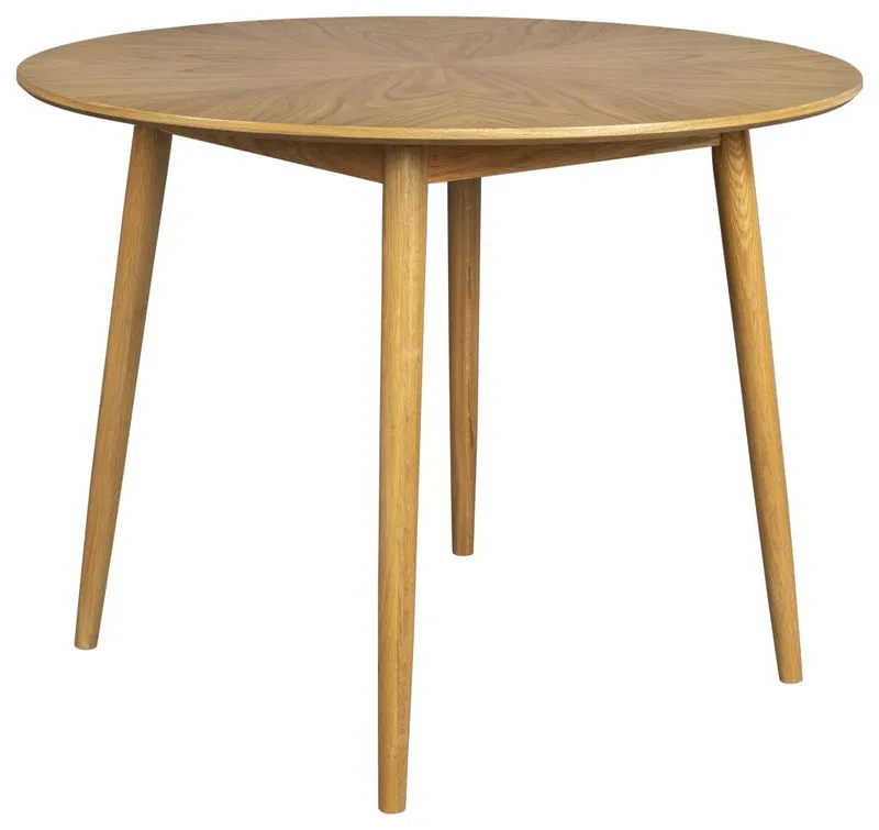 Esstisch FABIO Eiche furniert Ø 100 cm mit runder Platte