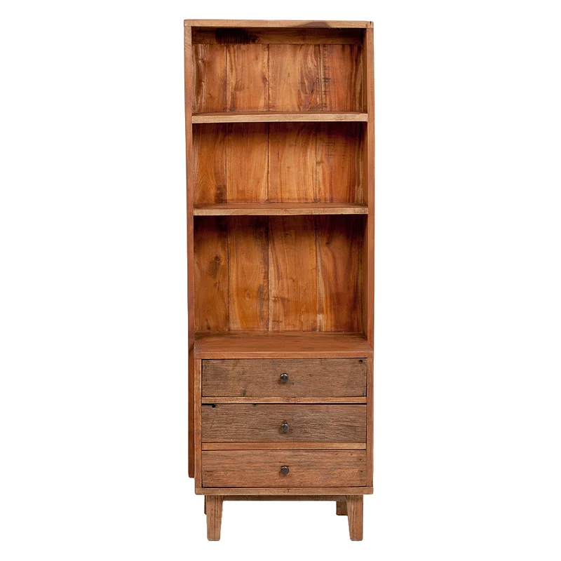 Massivholz Standregal INDO Rustic-Brown 150cm Mahagoni