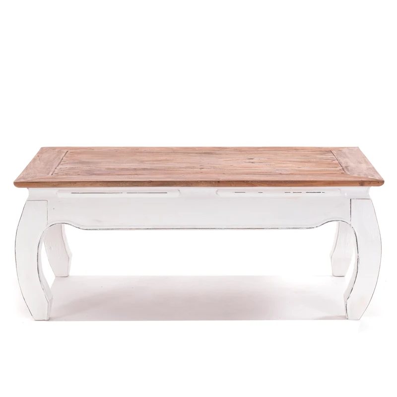 OPIUMTISCH "EAST" | 100x60cm (BxT), Mahagoni | Beistelltisch | Farbe: 06 weiß-landhaus