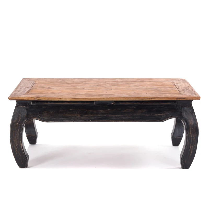 OPIUMTISCH "EAST" | 100x60cm (BxT), Mahagoni | Beistelltisch | Farbe: 04 schwarz-natur