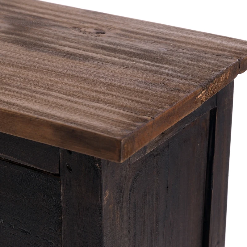 FLURSCHRANK "PLANT 80" | 80x36 cm (HxB) Mahagoni | Telefontisch | Farbe: 04 schwarz-natur