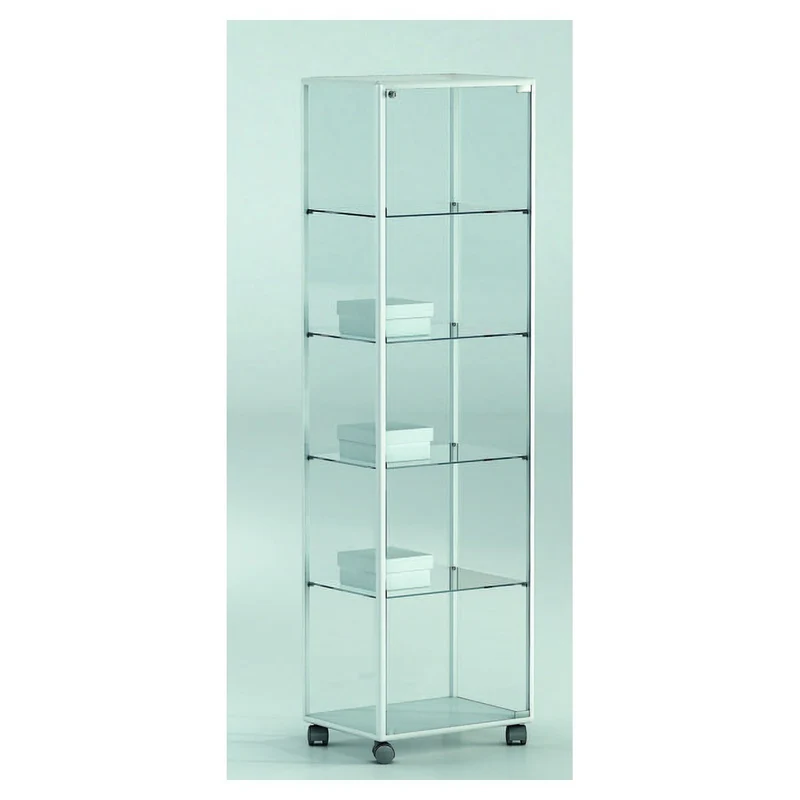 Casa Padrino Luxus Ladenvitrine 51 x 37 cm H. 180 cm mit 4 Glasböden - Ladeneinrichtung - Boutique Möbel - Made in Italy