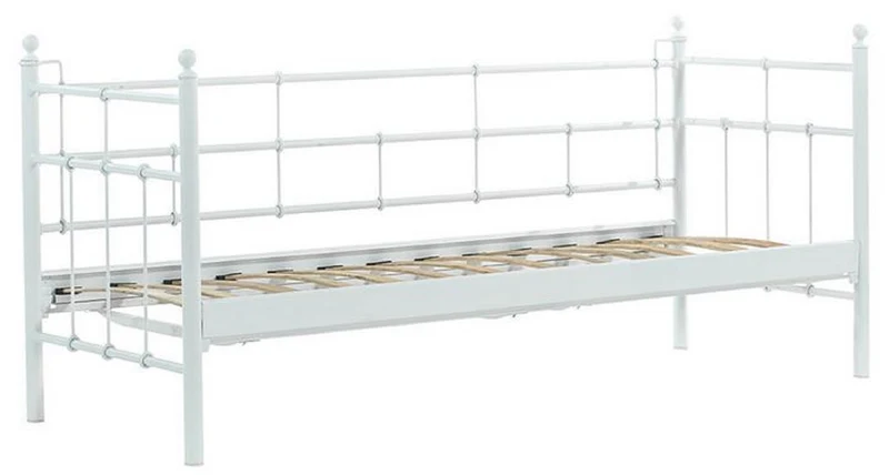 Casa Padrino Jugendstil Gartensofa Weiß / Dunkelgrau 200 x 70 x H. 92 cm - Garten Sofa - Terrassen Sofa - Garten & Terrassen Möbel