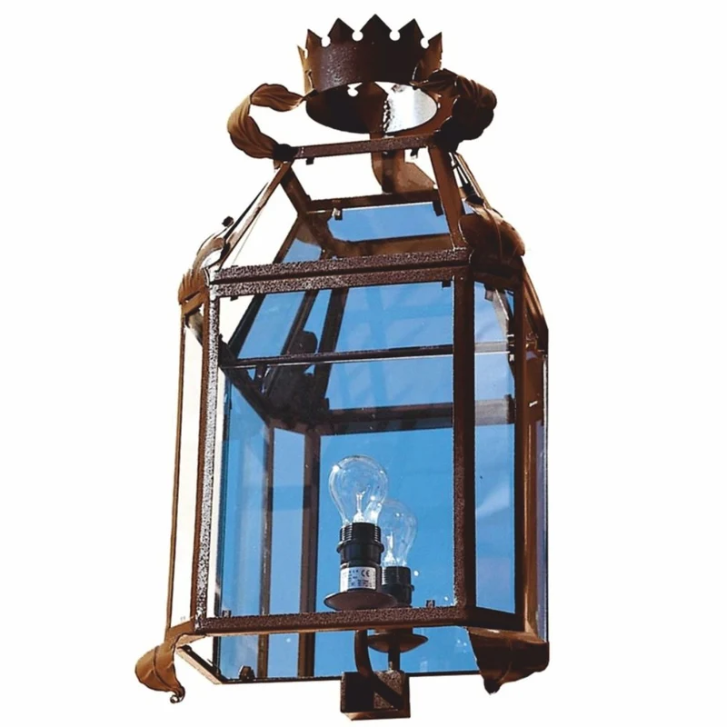 Casa Padrino Luxus Barock Außenwandleuchte Rost H. 70 cm - Barock Außenbeleuchtung
