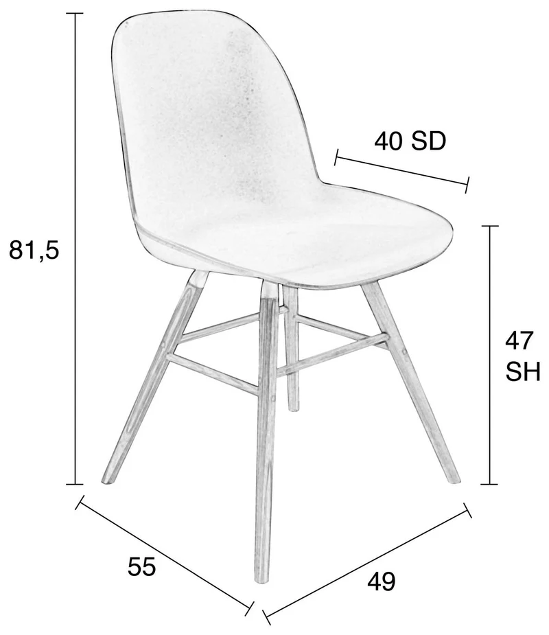 Esszimmerstuhl ALBERT KUIP COFFEE - Designerstuhl von ZUIVER