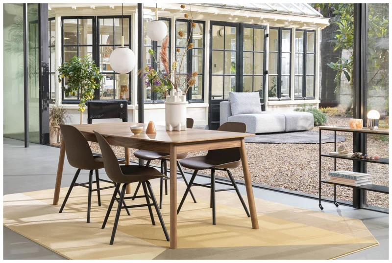 Esstisch GLIMPS von ZUIVER 180 x 90 ausziehbar Walnuss furniert
