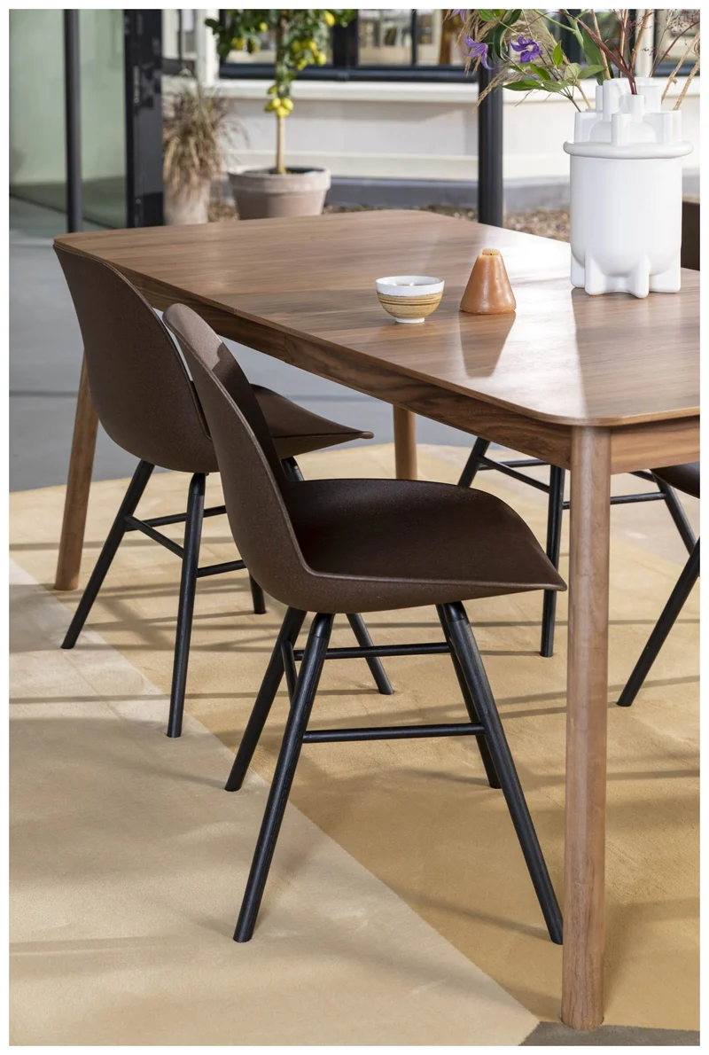 Esstisch GLIMPS von ZUIVER 180 x 90 ausziehbar Walnuss furniert